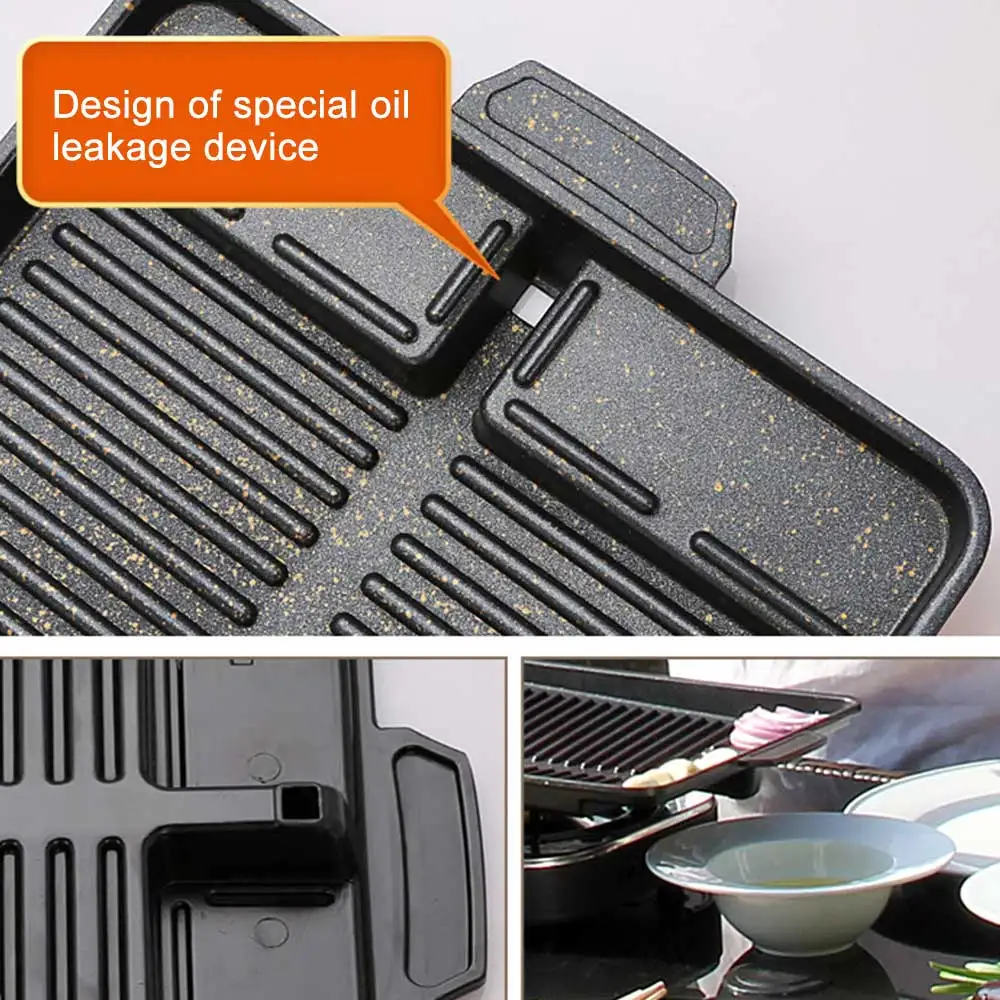 

Korean BBQ Grill Pan Non-Stick Charcoal Grill Plate Butane Gas Stove Cooker Party Picnic Terrace Beach Portable Barbecue Tray
