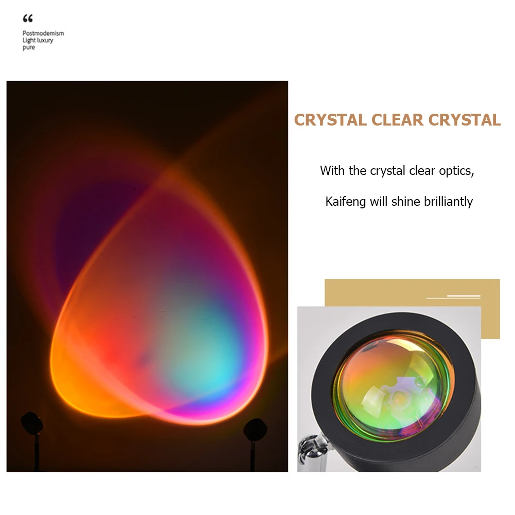 Atmosphere Rainbow Sunset Projector Night Light Aperture Adjustable Coffee Shop Home Background Wall Projector Decorative Lamp
Atmosphere Rainbow Sunset Projector Night Light Aperture Adjustable Coffee Shop Home Background Wall Projector Decorative Lamp