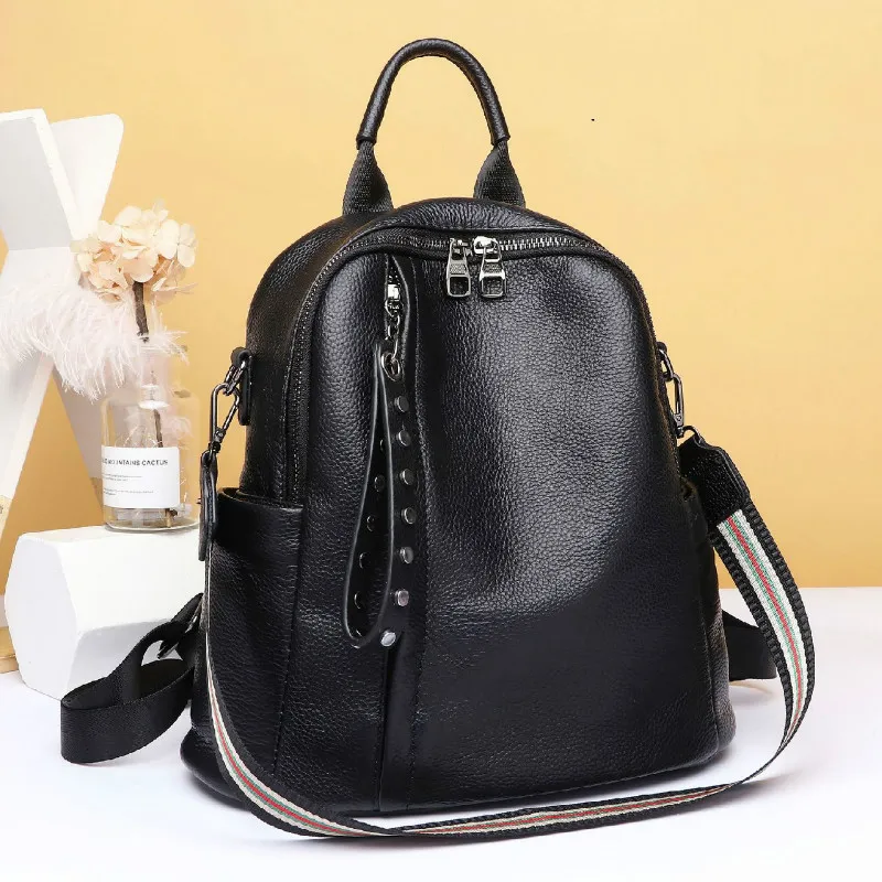 100% Genuine Leather Vintage Women Backpack Elegant Black Daily Holiday Knapsack Casual Travel Bags Girl's Schoolbag White
100% Genuine Leather Vintage Women Backpack Elegant Black Daily Holiday Knapsack Casual Travel Bags Girl's Schoolbag White
