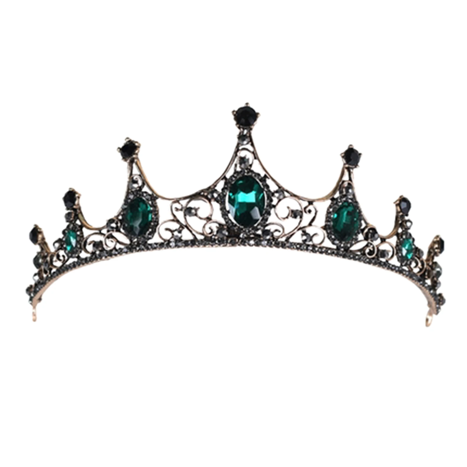 Baroque Crown Hair Hoop Big Green Rhinestone Bridal Tiaras Retro Alloy Hair Accessories For Bride Women Inlaid, Hand-beaded
Baroque Crown Hair Hoop Big Green Rhinestone Bridal Tiaras Retro Alloy Hair Accessories For Bride Women Inlaid, Hand-beaded