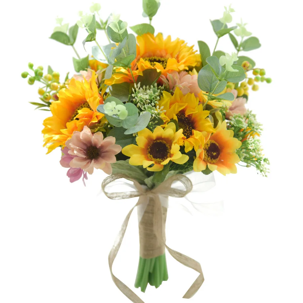 Holding A Bouquet Bow Festival Supplies Party Wedding Home Decoration Handmade 28Cm Silk Flower Sunflower
Holding A Bouquet Bow Festival Supplies Party Wedding Home Decoration Handmade 28Cm Silk Flower Sunflower