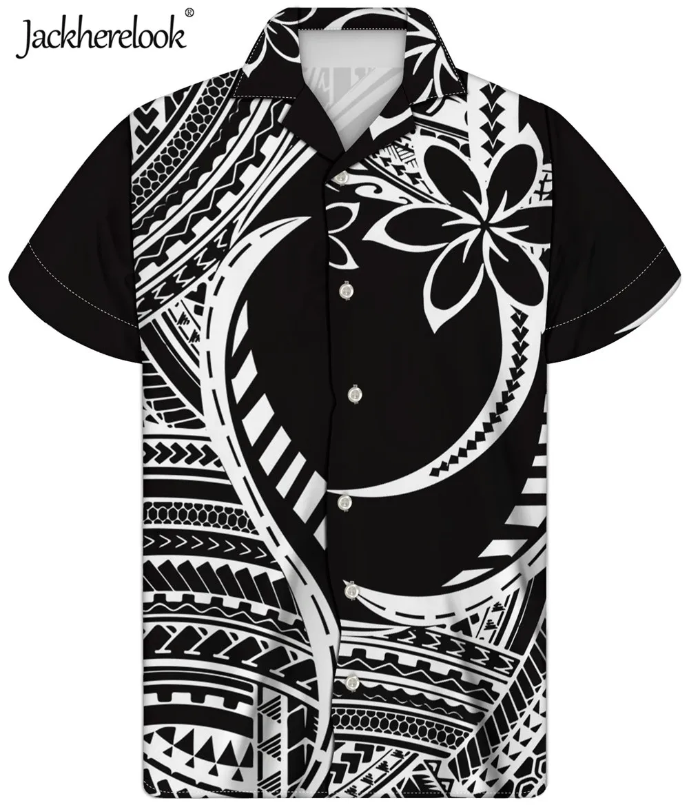 Jackherelook Black Hawaii Shirts Short Sleeve Men's Tops Polyneisan Samoan Hibiscus Plumeria Print Plus Size Chemise Homme 2021
Jackherelook Black Hawaii Shirts Short Sleeve Men's Tops Polyneisan Samoan Hibiscus Plumeria Print Plus Size Chemise Homme 2021