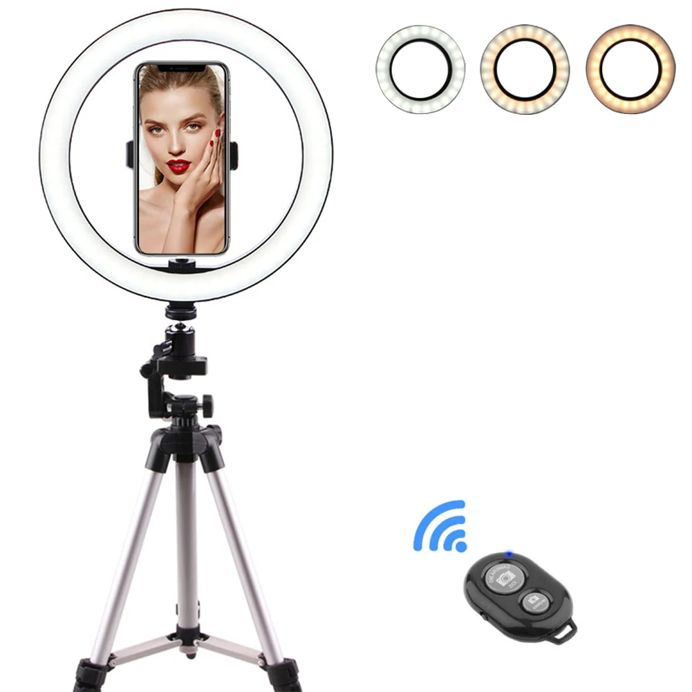 10Inch Ring Light with Stand - Rovtop LED Camera Selfie Light Ring for iPhone Tripod and Phone Holder for Video Photography
10Inch Ring Light with Stand - Rovtop LED Camera Selfie Light Ring for iPhone Tripod and Phone Holder for Video Photography