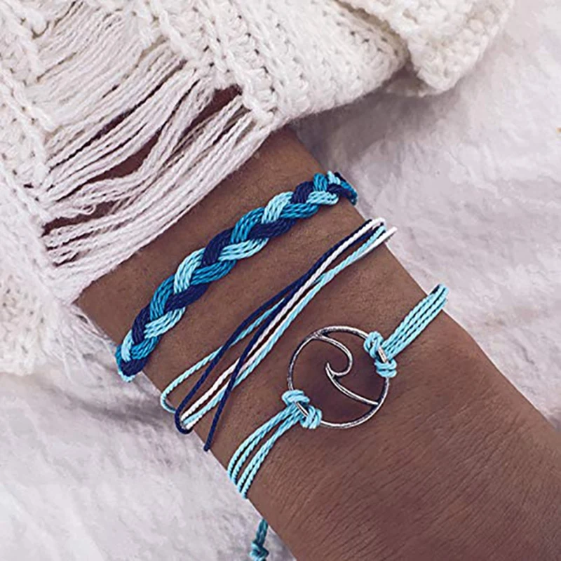 3 Pcs Summer Surfer Wave Bracelet Adjustable Friendship Bracelet & 5 Pcs Beach Blue Green Rope Wave Pendant Anklets
3 Pcs Summer Surfer Wave Bracelet Adjustable Friendship Bracelet & 5 Pcs Beach Blue Green Rope Wave Pendant Anklets