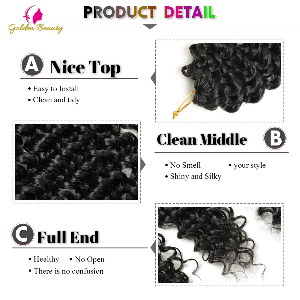 18 inch Long Deep Wave Twist Crochet Hair Synthetic Braiding Hair Curl Wave Extensions For Black Wome
18 inch Long Deep Wave Twist Crochet Hair Synthetic Braiding Hair Curl Wave Extensions For Black Wome
