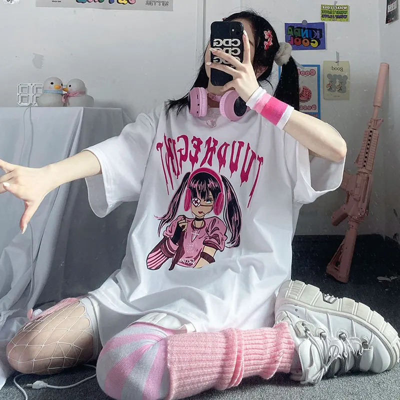 HLM Sailor Moon Shirt Summer New Loose Harajuku Style O-Neck Top Japanese Cartoon Anime Print Student Wild Short-Sleeved Tshirt
HLM Sailor Moon Shirt Summer New Loose Harajuku Style O-Neck Top Japanese Cartoon Anime Print Student Wild Short-Sleeved Tshirt