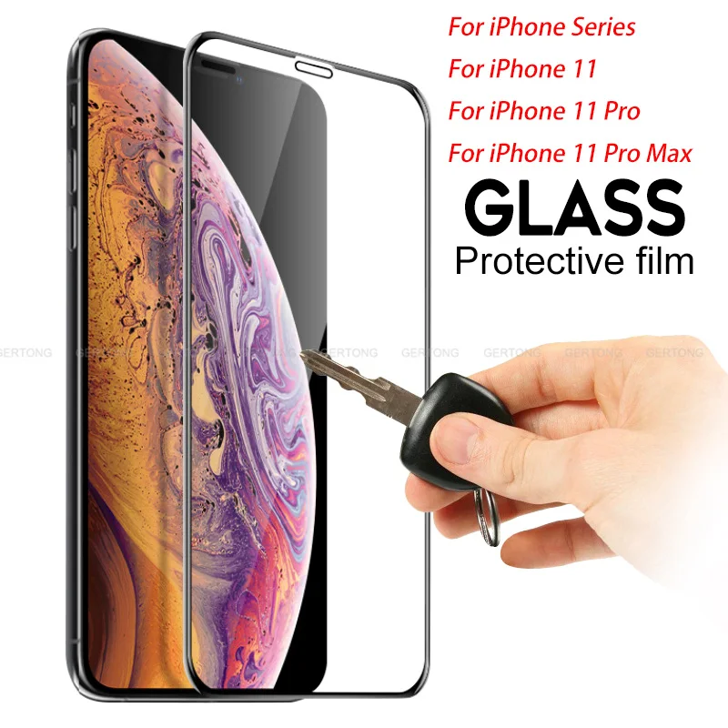 Фото Взрывозащищенное Закаленное стекло с полным покрытием для iPhone 11 Pro Max 11Pro 2019 XR XS X 10