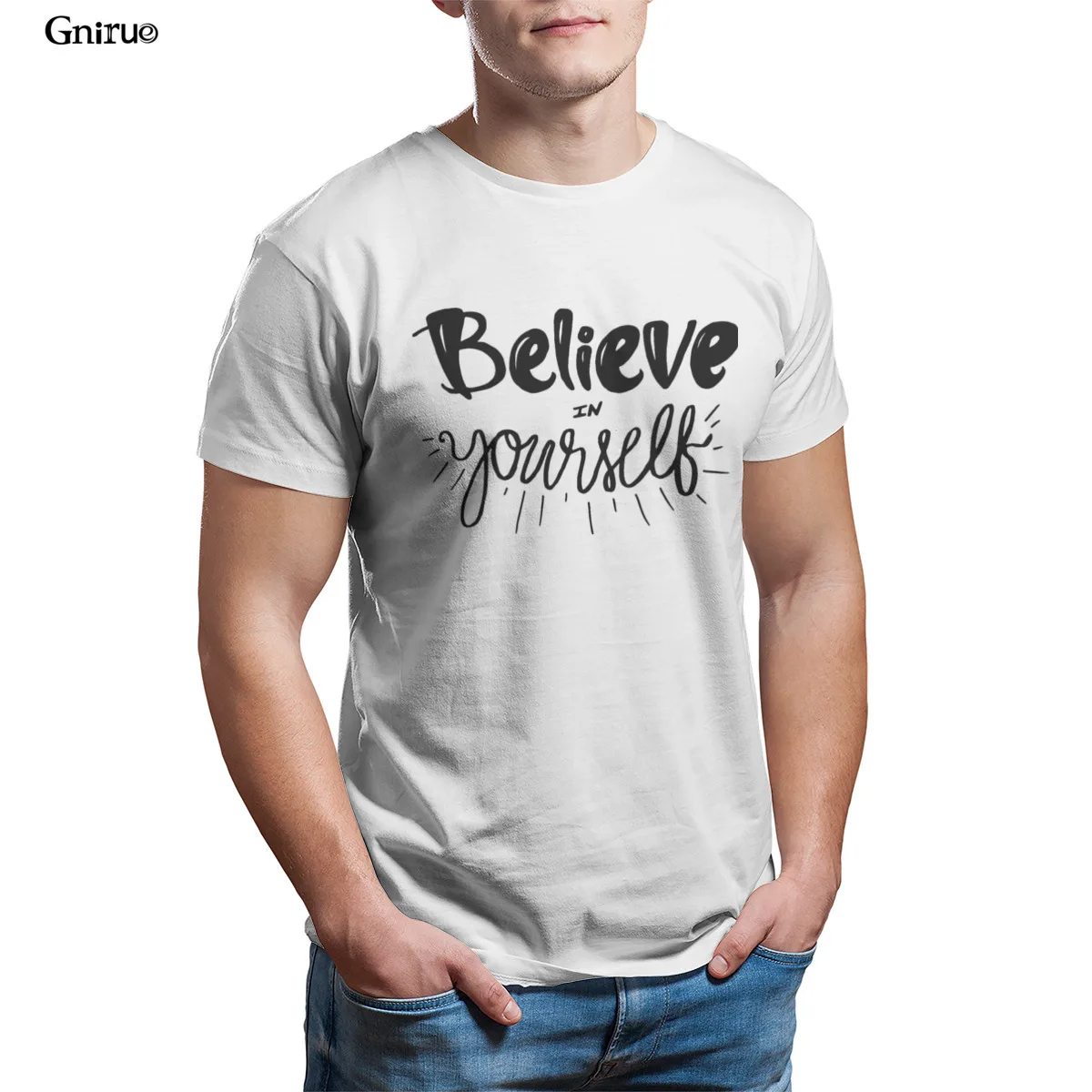 Wholesale Believe in yourself Mens T-Shirt Fashion Black New Female Woman Tees 86352
Wholesale Believe in yourself Mens T-Shirt Fashion Black New Female Woman Tees 86352