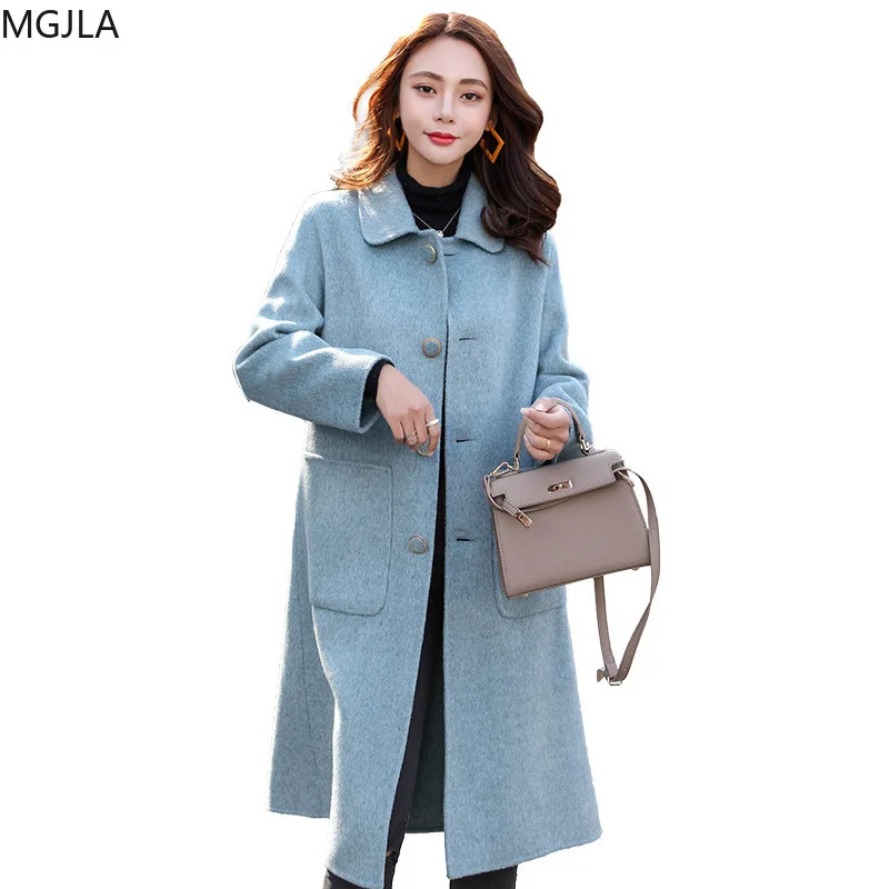 2020 New Woolen Coat Women's Mid-length Autumn and Winter Korean Style Loose Hepburn Style Over The Knee Woolen Coat
2020 New Woolen Coat Women's Mid-length Autumn and Winter Korean Style Loose Hepburn Style Over The Knee Woolen Coat