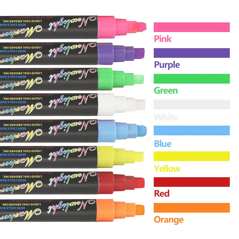 Newest 12Pcs 6MM Round Tip Liquid Marker Pen Art Painting Supplies Chalk Color Pen Suitable For Board Glass Window Writing
Newest 12Pcs 6MM Round Tip Liquid Marker Pen Art Painting Supplies Chalk Color Pen Suitable For Board Glass Window Writing