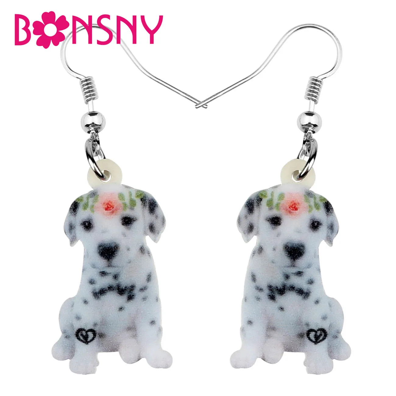 Bonsny Acrylic Sweet Flower Spotted Dog Doggy Earrings Drop Dangle Pets Jewelry For Women Girls Friend Hot Sale Charms Gift 2019
Bonsny Acrylic Sweet Flower Spotted Dog Doggy Earrings Drop Dangle Pets Jewelry For Women Girls Friend Hot Sale Charms Gift 2019