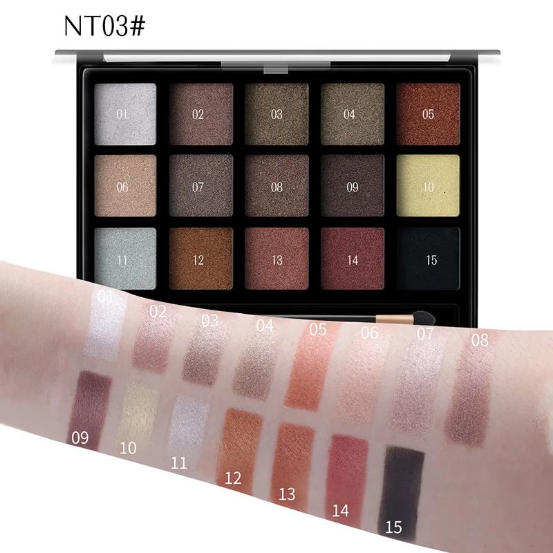 15 Colors Eyeshadow Palette Glitter Matte Long Lasting Natural Makeup Eye Shadows FRE-Drop
15 Colors Eyeshadow Palette Glitter Matte Long Lasting Natural Makeup Eye Shadows FRE-Drop