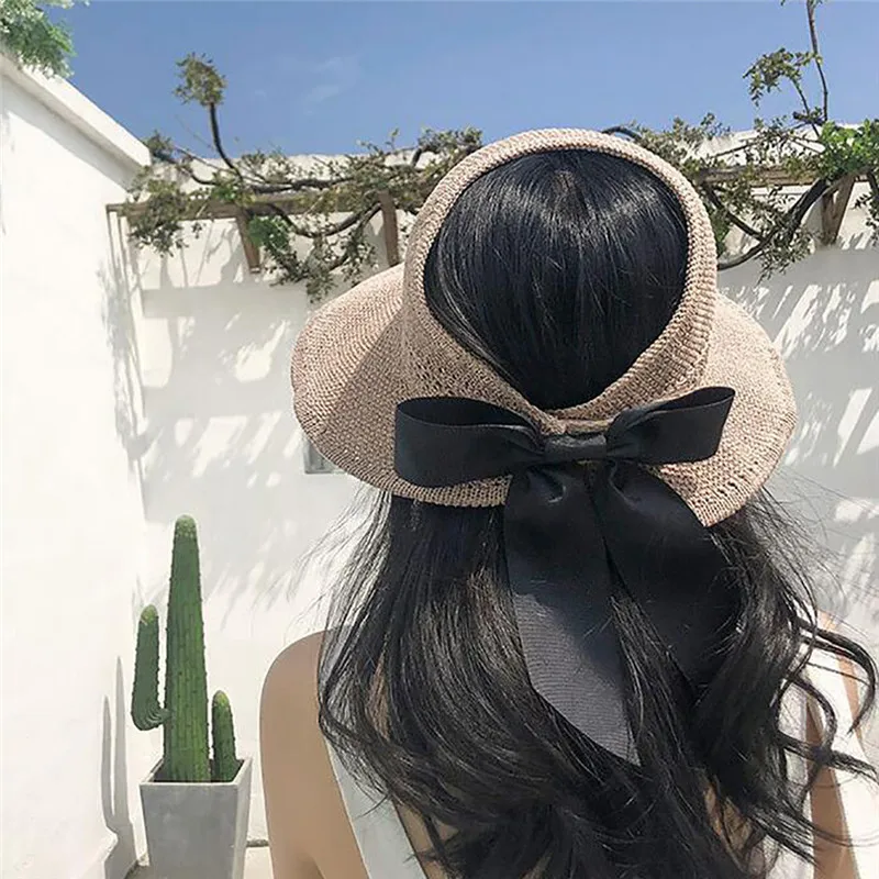 Women's Summer Hat Bowknot Sun Hats Empty Top Hat UV Protection Caps Beach Hat Sun Cap Ribbon Knit Straw Hat Hats for Women
Women's Summer Hat Bowknot Sun Hats Empty Top Hat UV Protection Caps Beach Hat Sun Cap Ribbon Knit Straw Hat Hats for Women