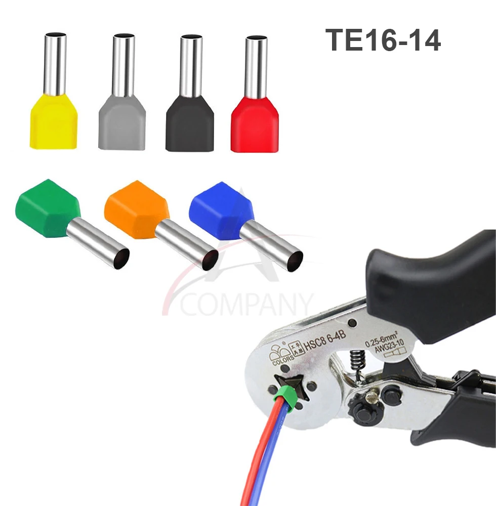 25PCS TE16-14 two double European pin shaped terminal pressure wire pre insulated pipe
25PCS TE16-14 two double European pin shaped terminal pressure wire pre insulated pipe