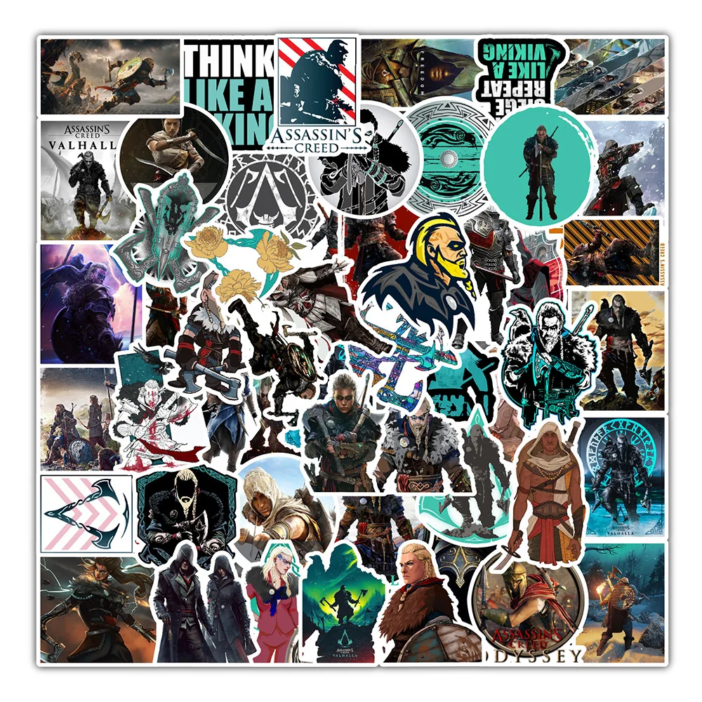 50Pcs Cool Game Assassin Creed Stickers For Home Fridge Skateboard Luggage Laptop Die Cut Vinyl Waterproof Stickers
50Pcs Cool Game Assassin Creed Stickers For Home Fridge Skateboard Luggage Laptop Die Cut Vinyl Waterproof Stickers