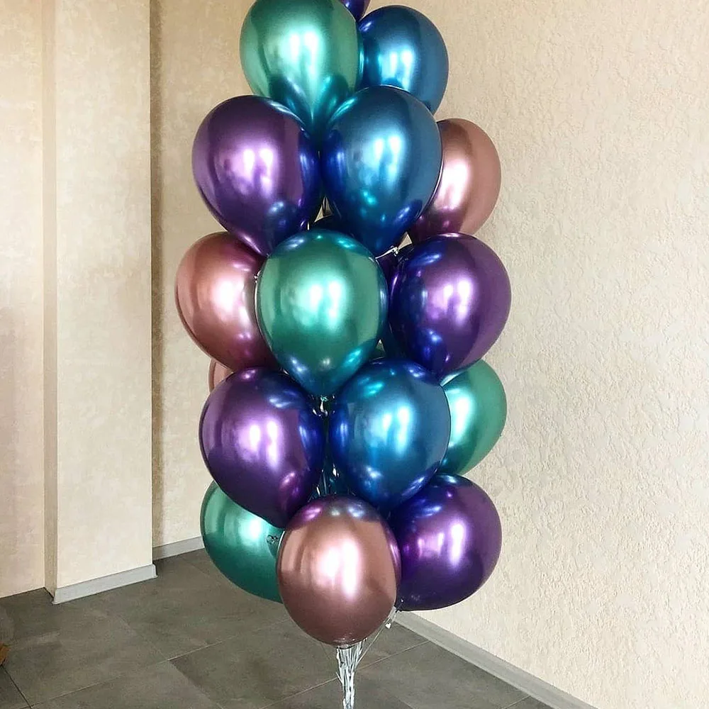 20pcs 5/10/12inch New Glossy Chrome Metal Latex Balloons Thicken Shiny Air Helium Globos Mermaid Theme Birthday Party Decoration
20pcs 5/10/12inch New Glossy Chrome Metal Latex Balloons Thicken Shiny Air Helium Globos Mermaid Theme Birthday Party Decoration