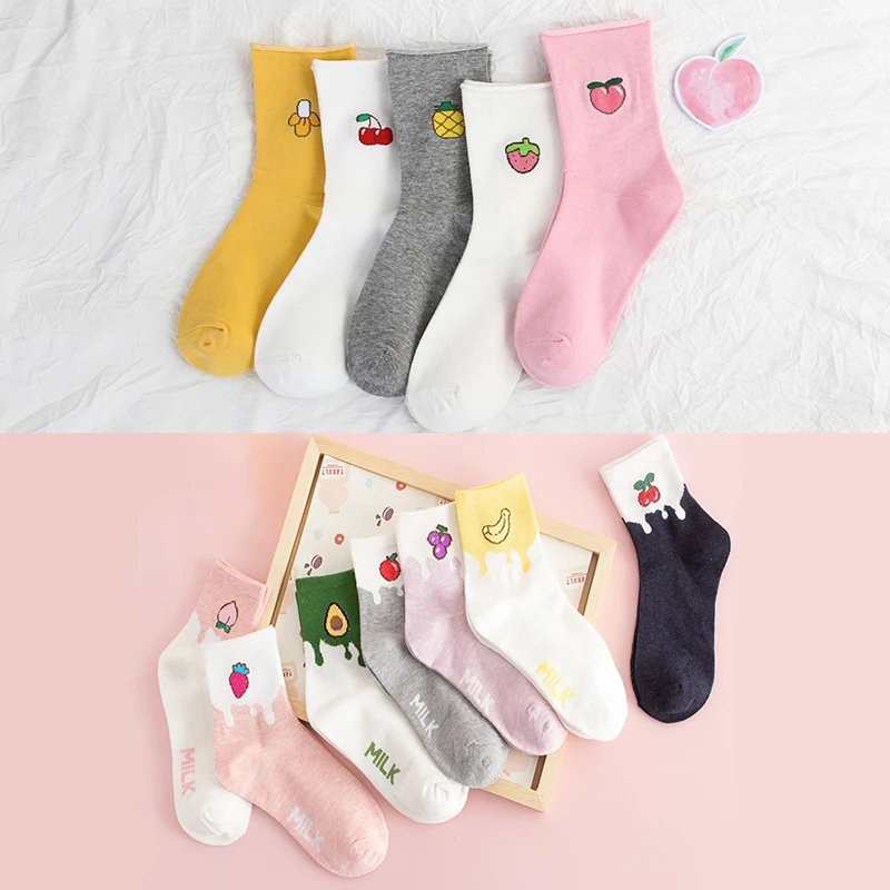 Q High Quality Fashion Cotton Women Socks Summer Patchwork Color Korean Mid Tube Sports Breathable Fruit Pattern Sock
Q High Quality Fashion Cotton Women Socks Summer Patchwork Color Korean Mid Tube Sports Breathable Fruit Pattern Sock