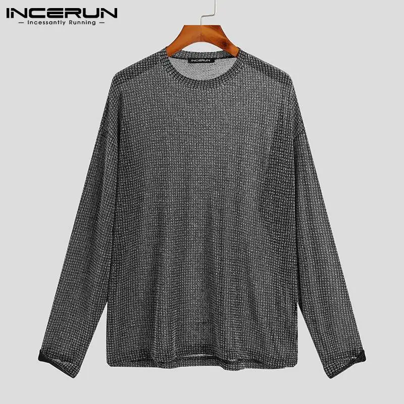 Tops 2021 Party Nightclub New Men Sexy Leisure Camiseta Breathable Mesh Thin Male All-match Long-sleeved T-shirts S-5XL INCERUN
Tops 2021 Party Nightclub New Men Sexy Leisure Camiseta Breathable Mesh Thin Male All-match Long-sleeved T-shirts S-5XL INCERUN