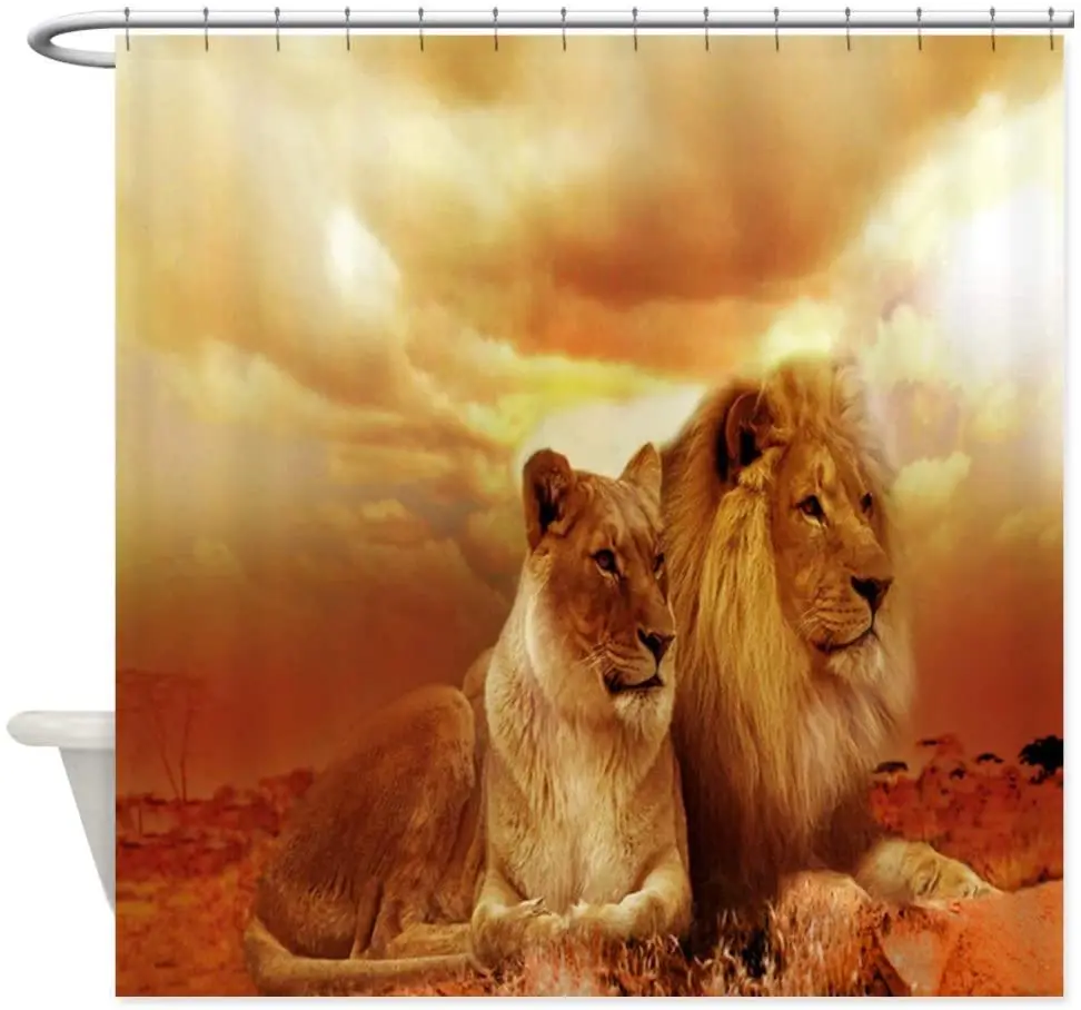Дизайнерские занавески с африканскими львами и львинами
Дизайнерские занавески с африканскими львами и львинами