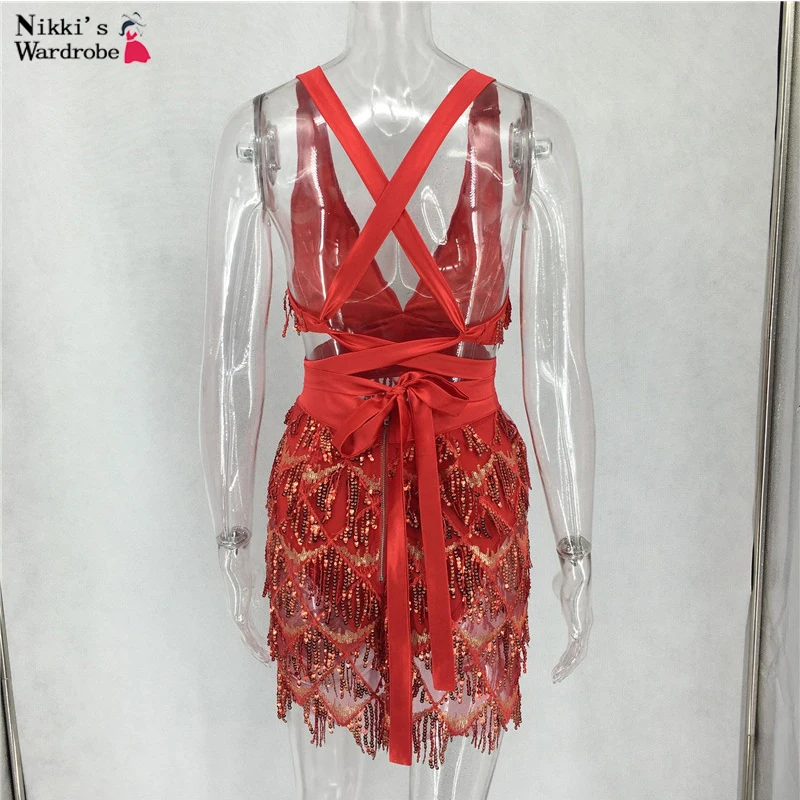 Women V Top Tassel Dress Mini Black Sequin Bandage Party Dresses Slim Lady Clubnight Sexy Vestidos Stunning Sequin Dress
Women V Top Tassel Dress Mini Black Sequin Bandage Party Dresses Slim Lady Clubnight Sexy Vestidos Stunning Sequin Dress