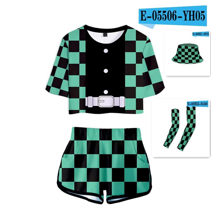 Demon Slayer Kimetsu no Yaiba Outfit Costume Top Shorts Sport Suits Women Kamado Nezuko Cosplay Running Shorts Shirt Girls Set
Demon Slayer Kimetsu no Yaiba Outfit Costume Top Shorts Sport Suits Women Kamado Nezuko Cosplay Running Shorts Shirt Girls Set