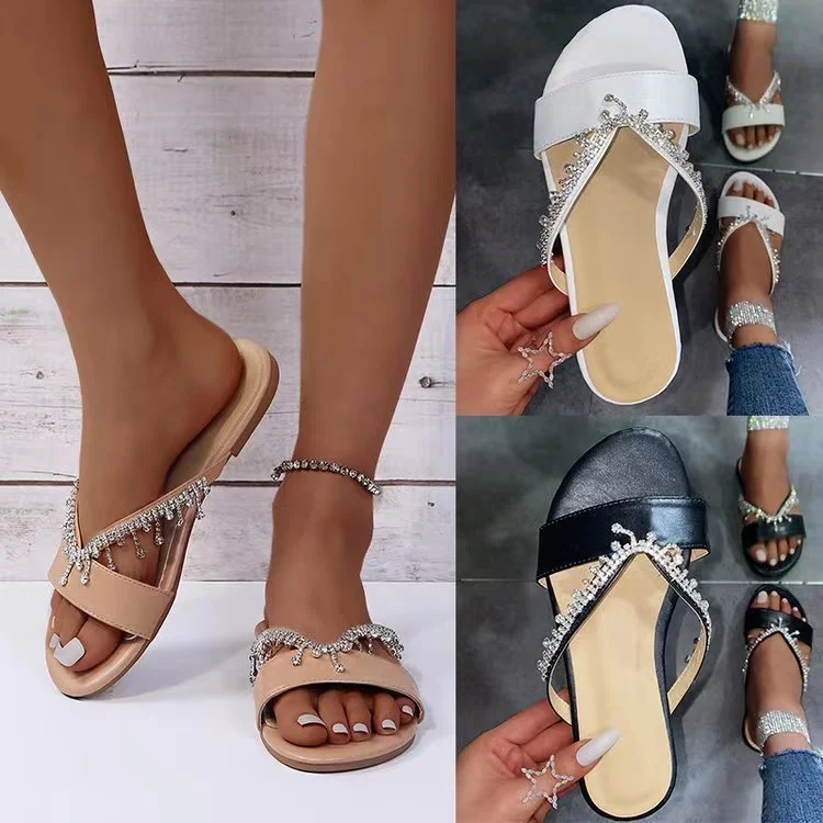 Women Summer Sandals Fashion Pearl Shoes Comfortable Sstring Bead Slippers Ladies Casual Sandals Flip Flops Outdoor Beach Sandal 
Women Summer Sandals Fashion Pearl Shoes Comfortable Sstring Bead Slippers Ladies Casual Sandals Flip Flops Outdoor Beach Sandal