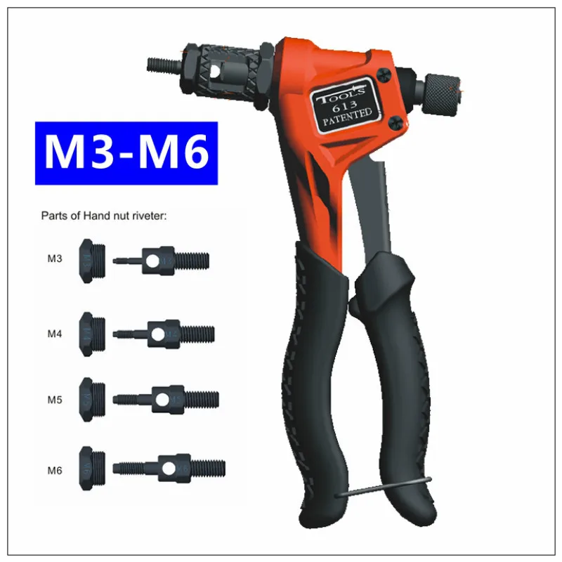 Riveter Gun M3 M4 M5 M6 Blind Rivet Nut Gun 8" Heavy Hand INSER NUT Tool Manual Mandrels one-hand operation Auto rivet
Riveter Gun M3 M4 M5 M6 Blind Rivet Nut Gun 8" Heavy Hand INSER NUT Tool Manual Mandrels one-hand operation Auto rivet