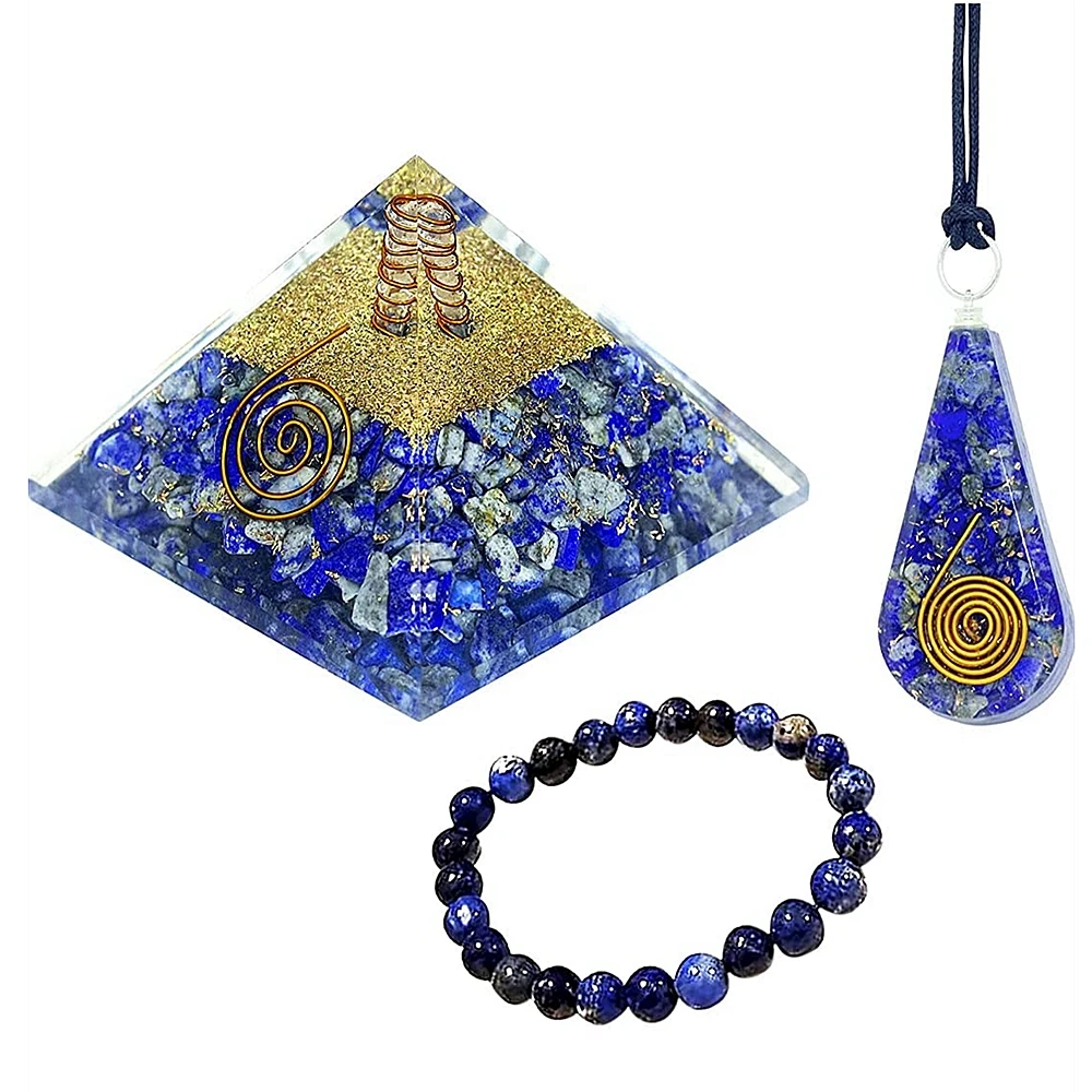 Metaverse Energy Reiki лечебный лазурит ОРГОН Пирамида кристалл оргонит Подвеска Ожерелье Браслет, бижутерия на духовную тематику Yoga ювелирный набор 
Metaverse Energy Reiki лечебный лазурит ОРГОН Пирамида кристалл оргонит Подвеска Ожерелье Браслет, бижутерия на духовную тематику Yoga ювелирный набор