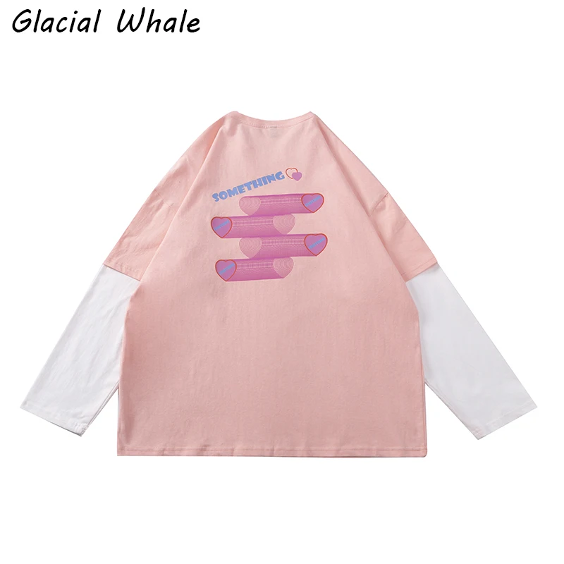 GlacialWhale Clothing Mens Autumn Fake Two-piece Lattice Printed Pink T-shirt Male Hip Hop Japanese Streetwear Long-sleeved Mens
GlacialWhale Clothing Mens Autumn Fake Two-piece Lattice Printed Pink T-shirt Male Hip Hop Japanese Streetwear Long-sleeved Mens