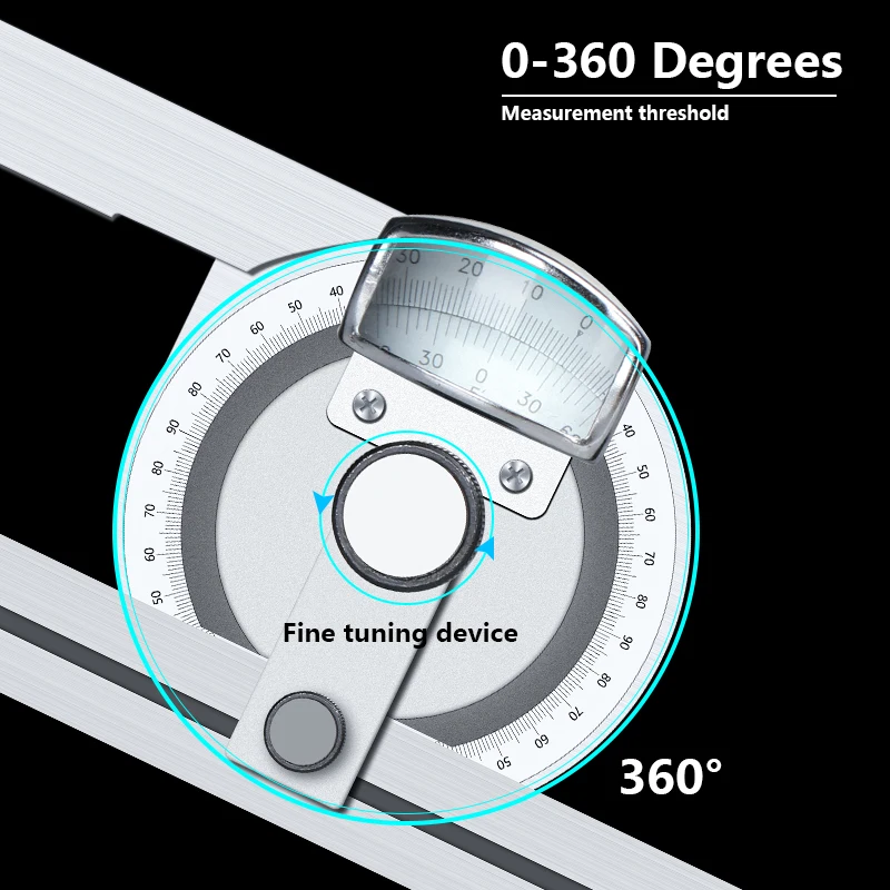 1pc Protractor 0-360 Degrees Chrome Coated Vernier Protractor Carpenter Angle Ruler Protractor Multi-function Measuring Tools
1pc Protractor 0-360 Degrees Chrome Coated Vernier Protractor Carpenter Angle Ruler Protractor Multi-function Measuring Tools