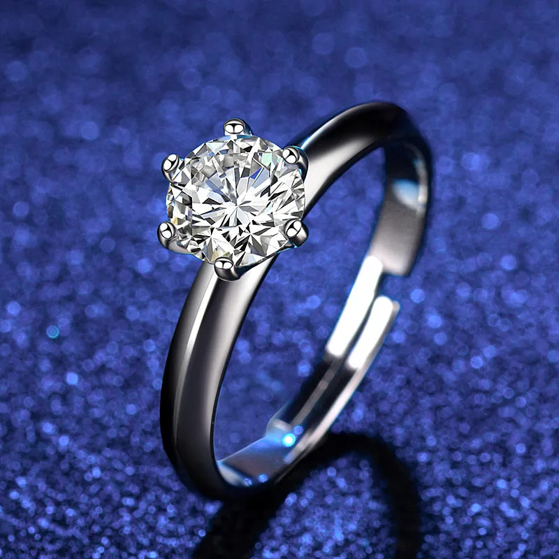 Hearts and Arrows Zircon Imitation Moissanite Ring Female and Male Six Prong Wedding Ring
Hearts and Arrows Zircon Imitation Moissanite Ring Female and Male Six Prong Wedding Ring