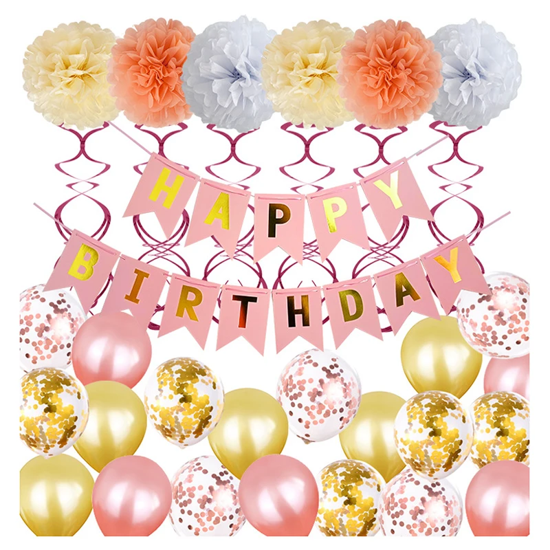 Happy Birthday Party Balloons Decorate Set Pink Banner Colorful Flower For Kids Friends Family Birthday Woman Man Anniversaire
Happy Birthday Party Balloons Decorate Set Pink Banner Colorful Flower For Kids Friends Family Birthday Woman Man Anniversaire