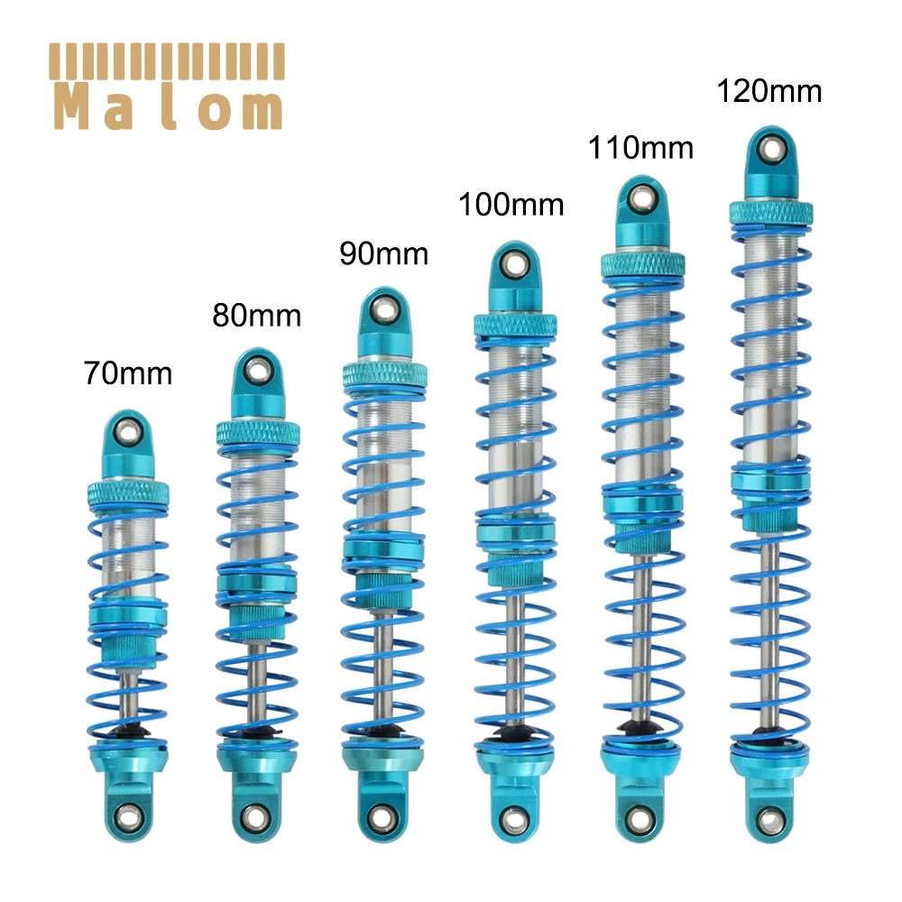 4PCS Dual Spring Metal Shocks Blue 70mm 80mm 90mm 100mm 110mm 120mm for 1/10 RC Crawler Axial SCX10 90046 AXI03007 TRX4 TRX6
4PCS Dual Spring Metal Shocks Blue 70mm 80mm 90mm 100mm 110mm 120mm for 1/10 RC Crawler Axial SCX10 90046 AXI03007 TRX4 TRX6