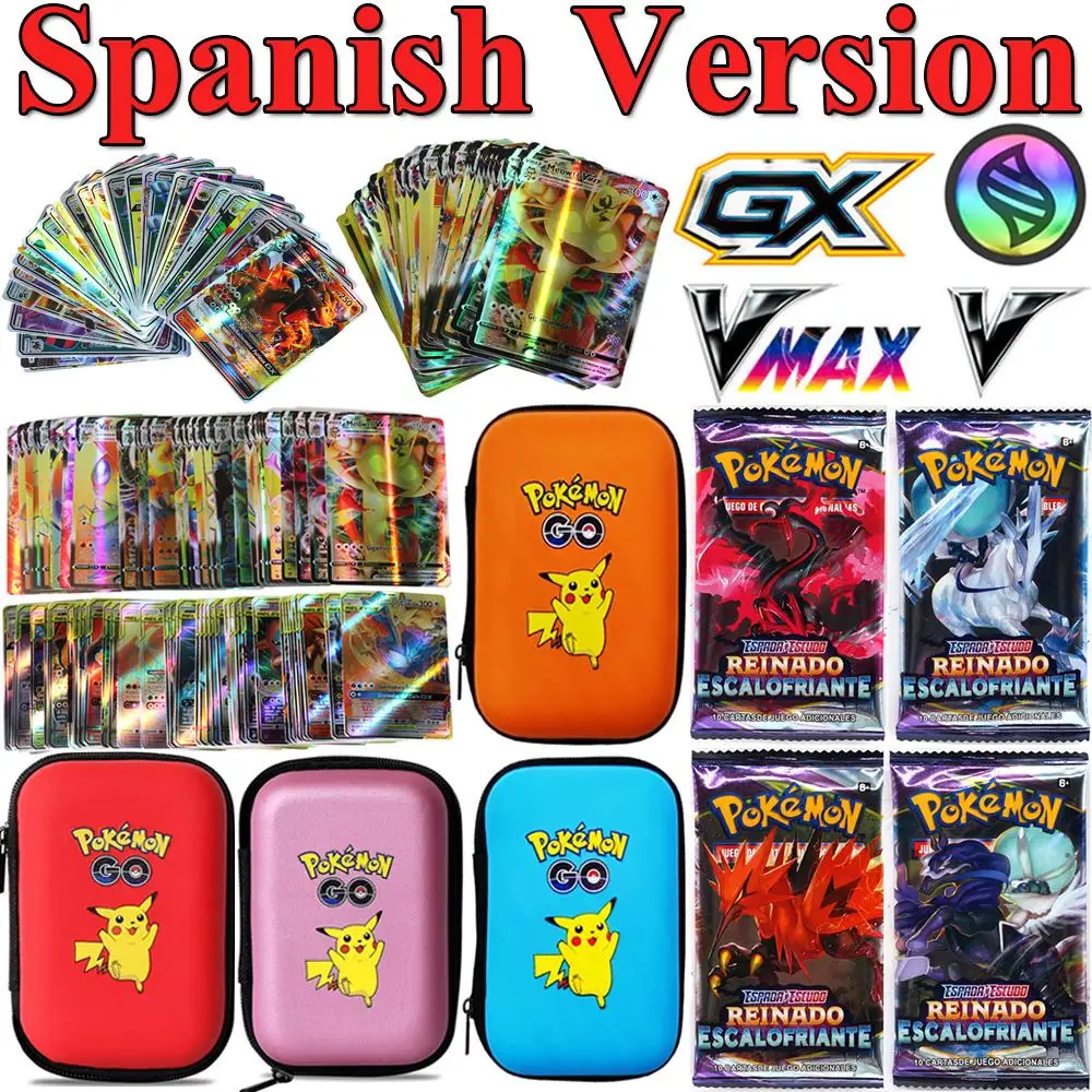 Spanish Pokemon cards Iron Box TAKARA TOMY Battle Games Hobby Hobby Collectibles Game Collection Anime Cards for Children
Spanish Pokemon cards Iron Box TAKARA TOMY Battle Games Hobby Hobby Collectibles Game Collection Anime Cards for Children