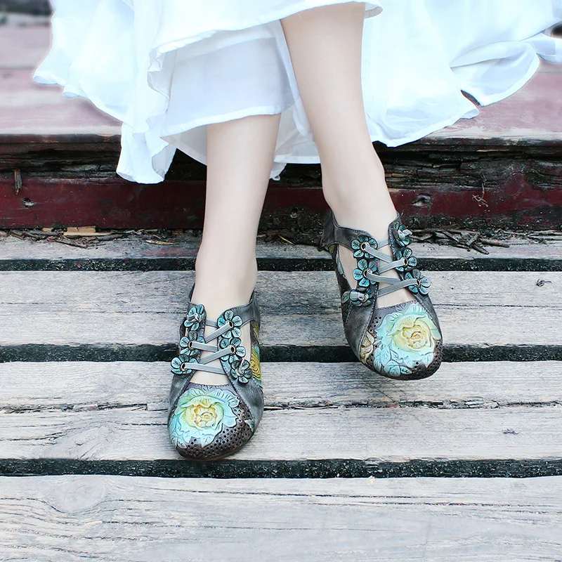 Handmade Retro National Wind Women's Shoes Soft Bottom Comfortable Lacing Shoes Female Casual Hollow Shoes
Handmade Retro National Wind Women's Shoes Soft Bottom Comfortable Lacing Shoes Female Casual Hollow Shoes