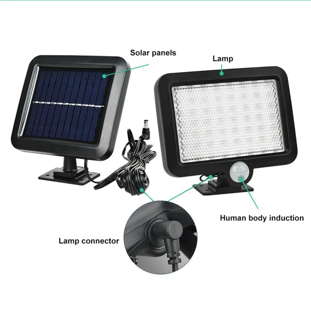 Cob 100 LED Solar Light Outdoors Solar Garden Light PIR Motion Sensor Split solar wall light Spotlights Security Emergency
Cob 100 LED Solar Light Outdoors Solar Garden Light PIR Motion Sensor Split solar wall light Spotlights Security Emergency
