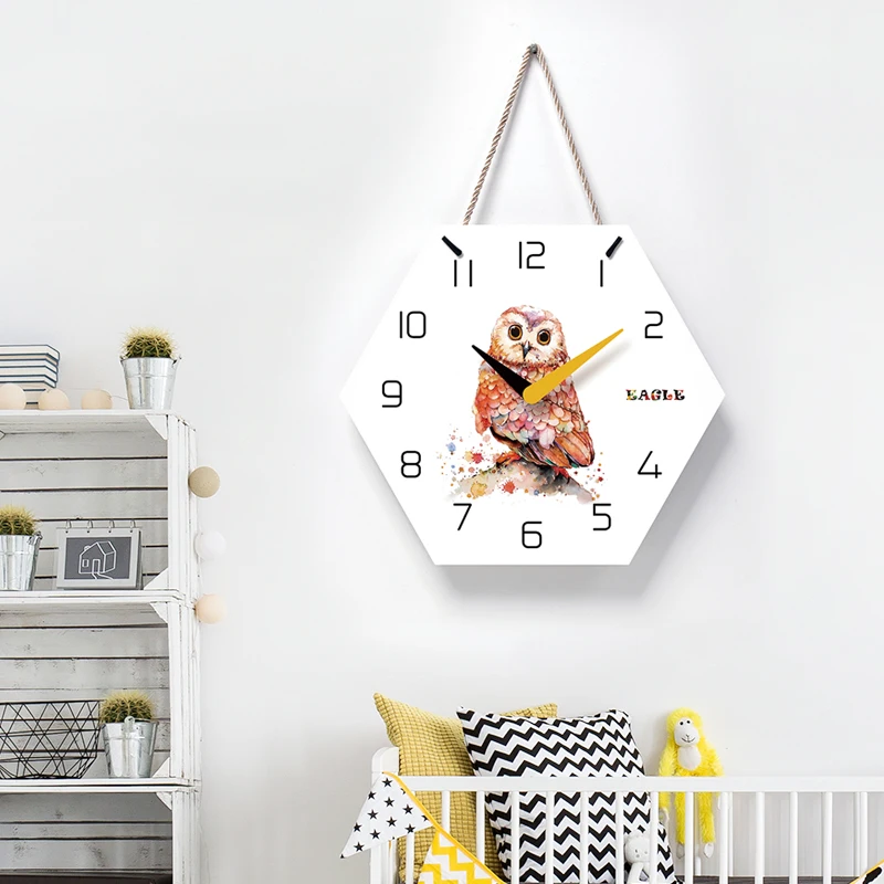 Creative Owl Cartoon Wall Clock Cute Modern Hexagon Wall Clock Girl Living Room Relojes Madera Pared Home Decoration BB50W
Creative Owl Cartoon Wall Clock Cute Modern Hexagon Wall Clock Girl Living Room Relojes Madera Pared Home Decoration BB50W