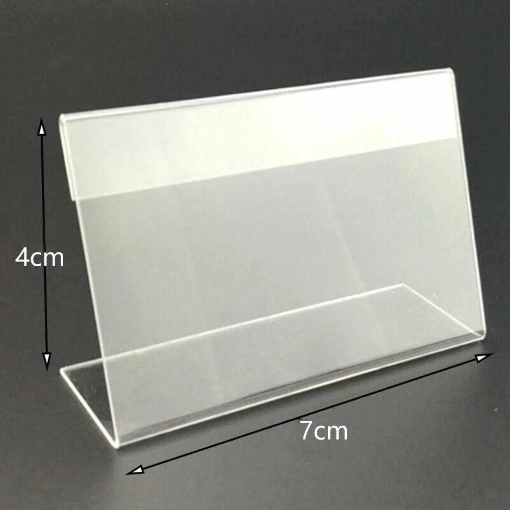 25*Tag Plate 4*7cm Acrylic L-shaped Price Tag Display Holder Rack Label Stands Tool High Quality Transparent Acrylic
25*Tag Plate 4*7cm Acrylic L-shaped Price Tag Display Holder Rack Label Stands Tool High Quality Transparent Acrylic