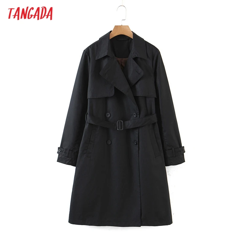 Tangada Women Black Khaki Coat With Belt 2021 Autumn Elegant Female Outwear Windbreak 8H118
Tangada Women Black Khaki Coat With Belt 2021 Autumn Elegant Female Outwear Windbreak 8H118