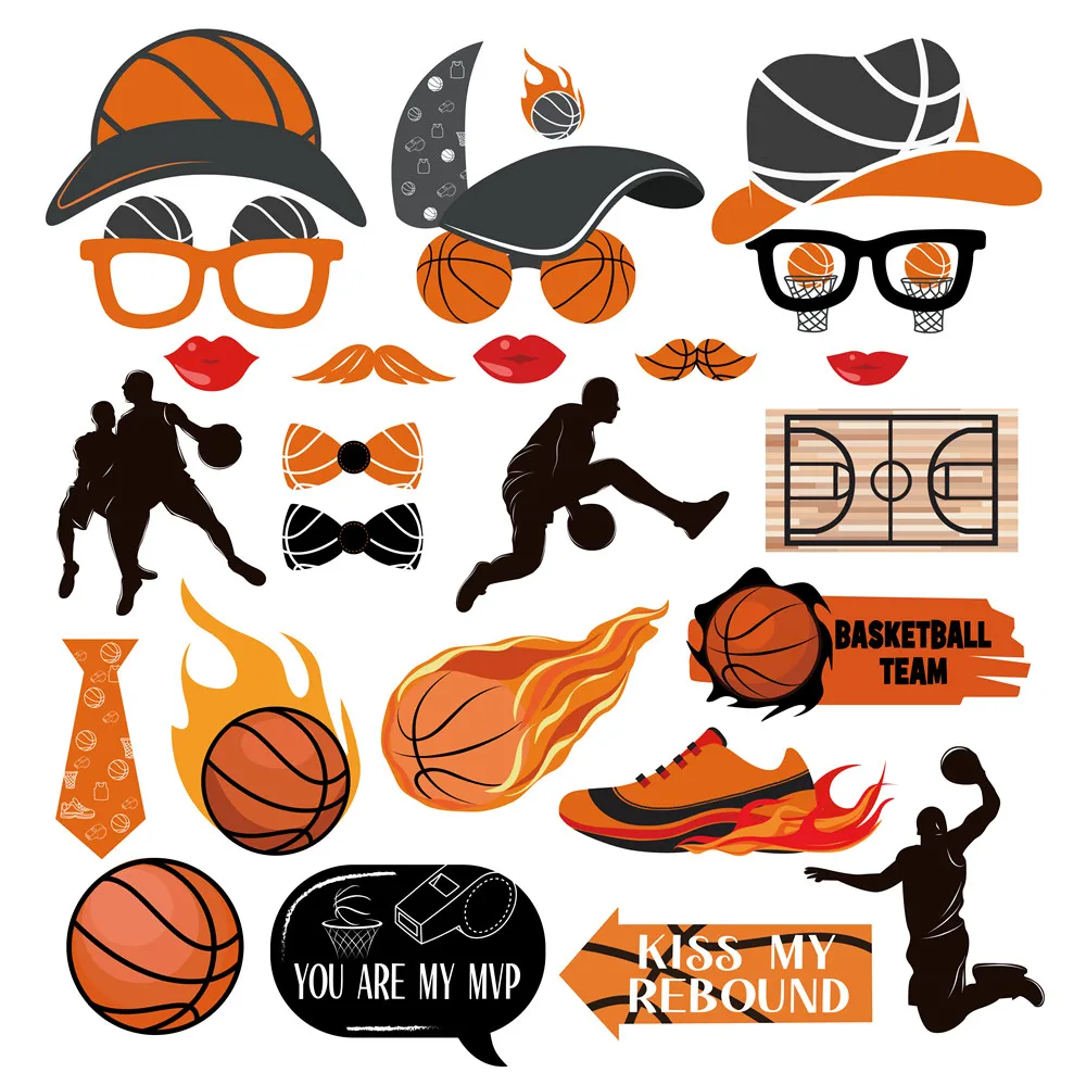 DIY Sports Basketball Party Photobooth Props Baby Shower Party Decorations Kids Happy Birthday Photobooth Props Party Favors 
DIY Sports Basketball Party Photobooth Props Baby Shower Party Decorations Kids Happy Birthday Photobooth Props Party Favors