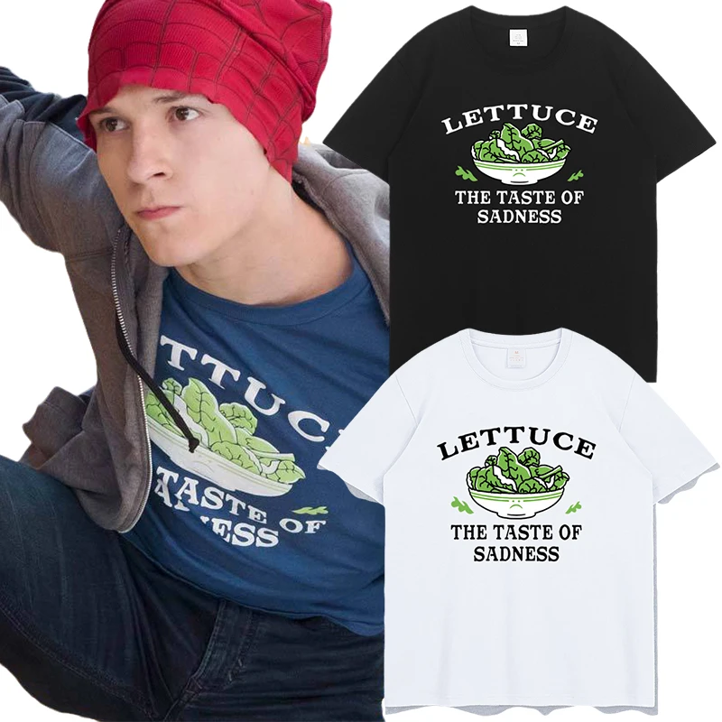 Футболка с рисунком салата, вкус печали, Тома Голландии, стильная футболка, Новое поступление, мужские и женские хлопковые повседневные фут... 
Футболка с рисунком салата, вкус печали, Тома Голландии, стильная футболка, Новое поступление, мужские и женские хлопковые повседневные фут...