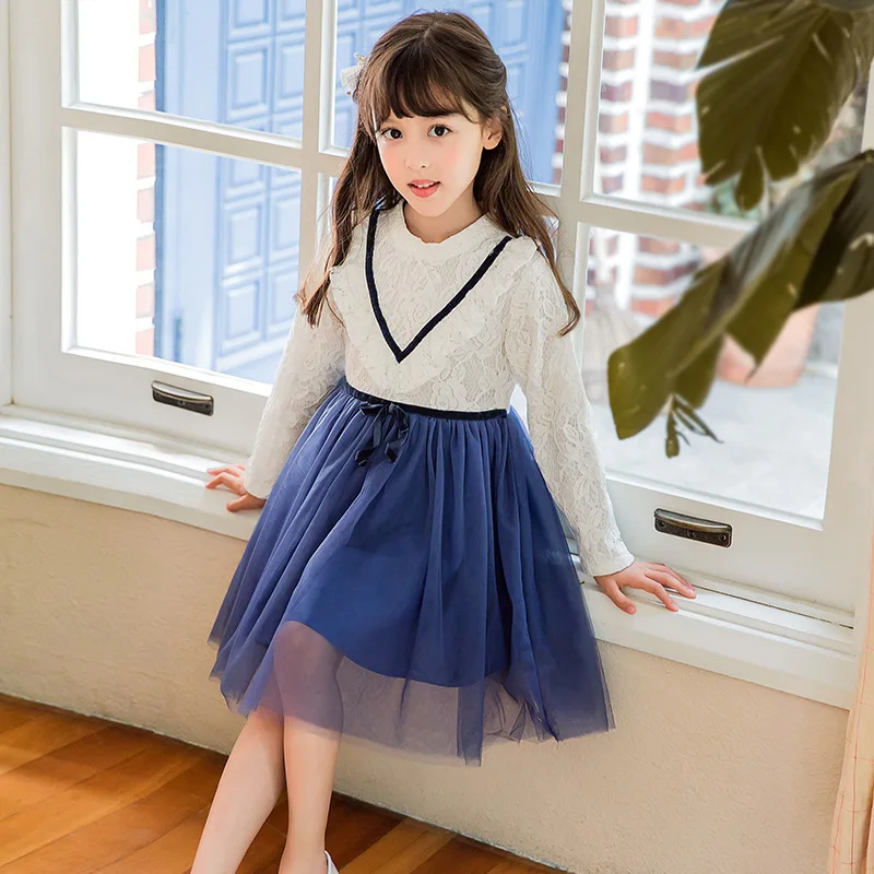 Baby Girl False Two Piece Sailor Collar Dress Lace Long Sleeves Ball Gown Autumn Winter Warm Pullover Dress Kids Clothing
Baby Girl False Two Piece Sailor Collar Dress Lace Long Sleeves Ball Gown Autumn Winter Warm Pullover Dress Kids Clothing