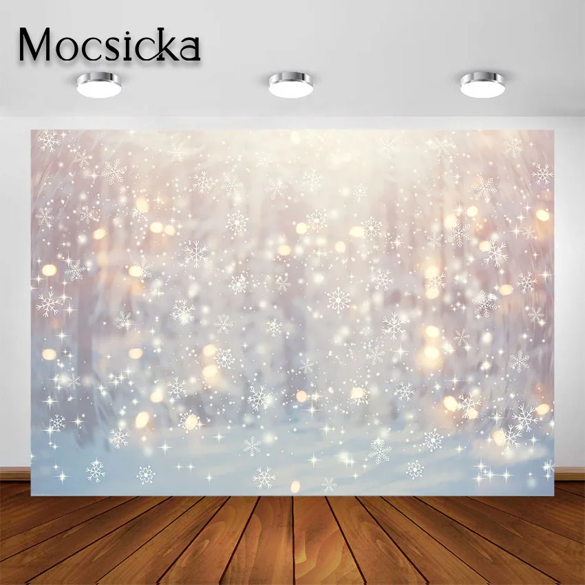 Mocsicka Winter Wonderland Birthday Party Photography Backdrop Glitter Bokeh Christmas Snowflake Portrait Photoshoot Background
Mocsicka Winter Wonderland Birthday Party Photography Backdrop Glitter Bokeh Christmas Snowflake Portrait Photoshoot Background