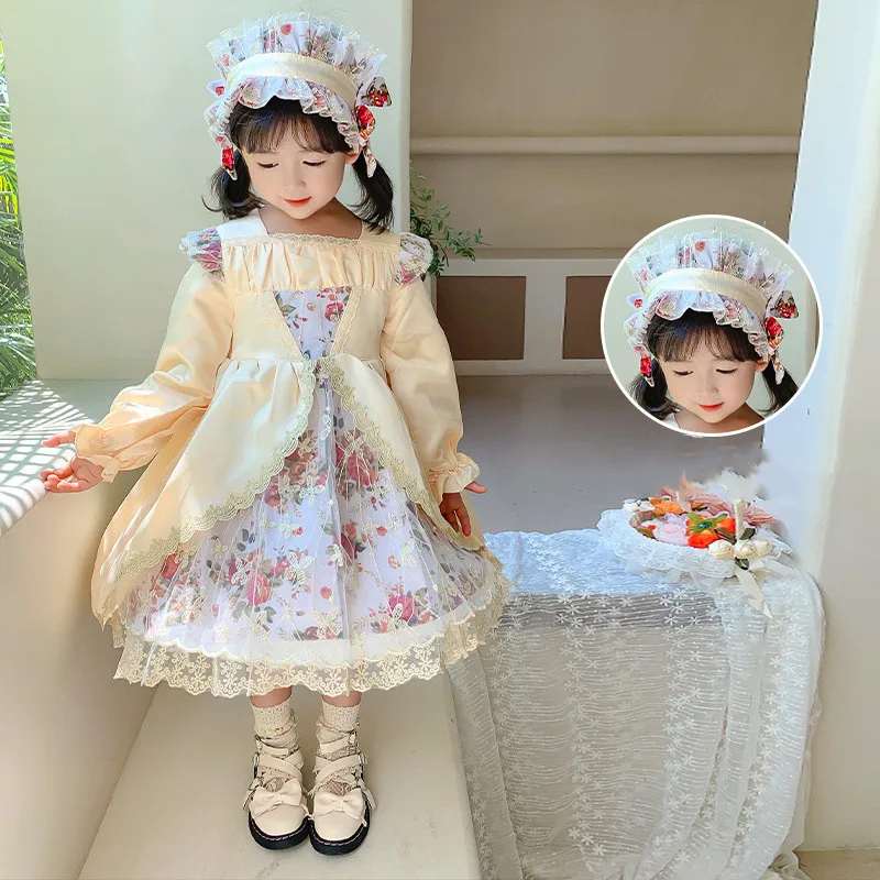 2Pcs Baby Spanish Girls Boutique Dresses 2022 Spring Children Floral Ball Gown Kids Birthday Lolita Princess Dress with Headband
2Pcs Baby Spanish Girls Boutique Dresses 2022 Spring Children Floral Ball Gown Kids Birthday Lolita Princess Dress with Headband