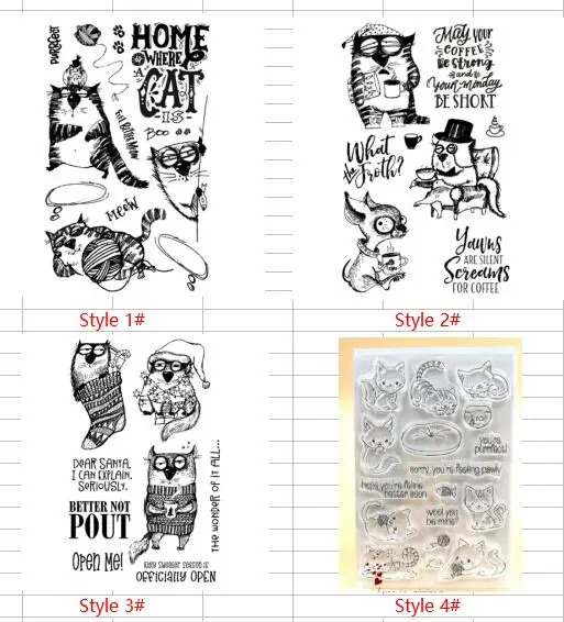 Cute Cat Transparent Clear Stamps for DIY Scrapbooking/Card Making Fun Decoration Supplies A0102 
Cute Cat Transparent Clear Stamps for DIY Scrapbooking/Card Making Fun Decoration Supplies A0102