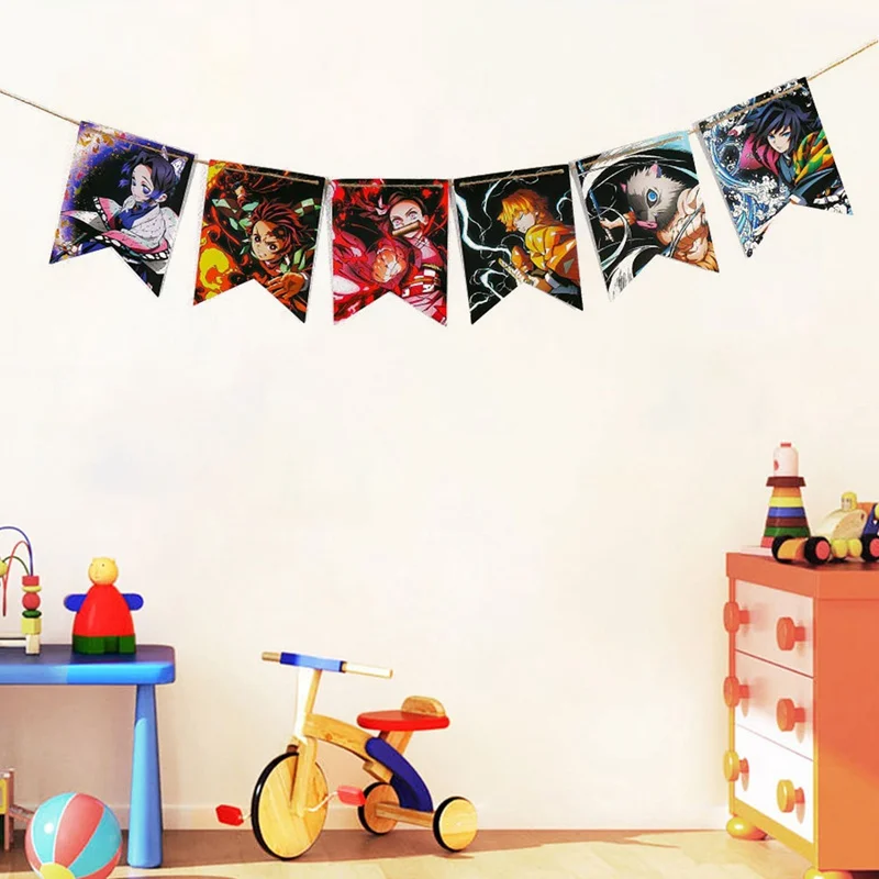 6 Pcs/set Anime Demon Slayer Kimetsu No Yaiba Tanjirou Nezuko Hanging Tag Anime Figures Flags With Hemp Rope Activity Decoration
6 Pcs/set Anime Demon Slayer Kimetsu No Yaiba Tanjirou Nezuko Hanging Tag Anime Figures Flags With Hemp Rope Activity Decoration