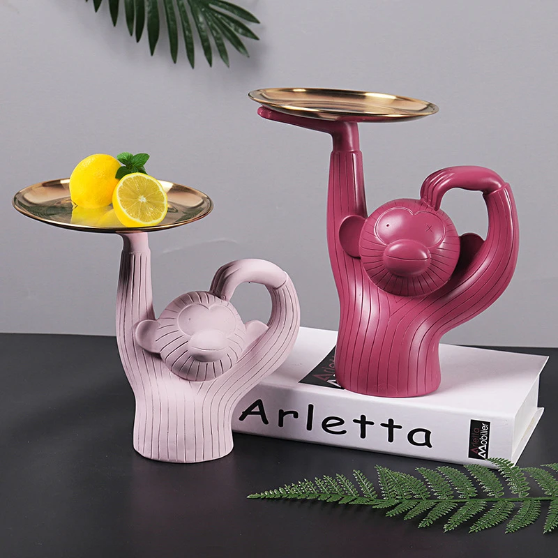 Monkey Figure Ornament Holding A Tray for Key Funny Animal Resin Art Snack Holder for Candy Home Porch 24*24.5*9.5cm FBS
Monkey Figure Ornament Holding A Tray for Key Funny Animal Resin Art Snack Holder for Candy Home Porch 24*24.5*9.5cm FBS