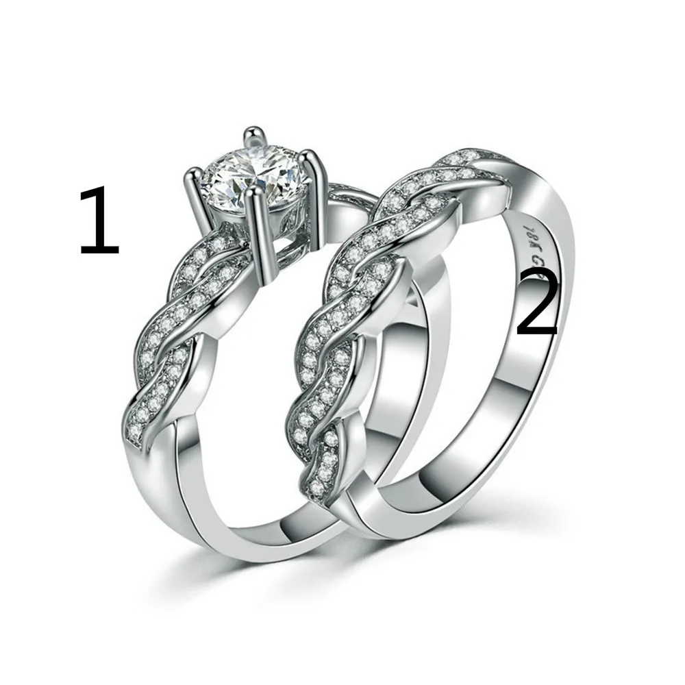 GU16 round zircon electroplating ring wedding ring set men and women couple rings
GU16 round zircon electroplating ring wedding ring set men and women couple rings