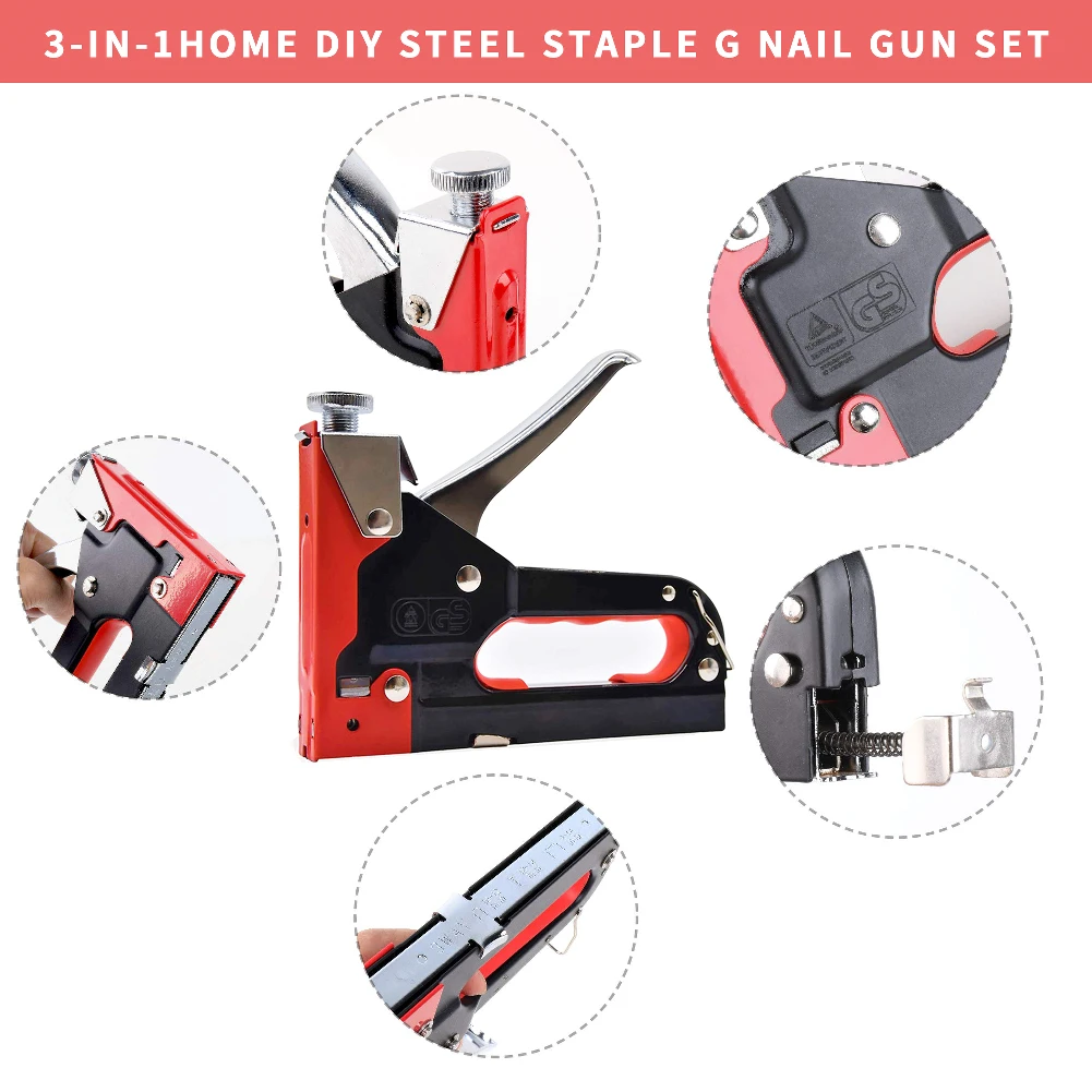3 in 1 Manual Heavy Duty Hand Nail Gun Steel Furniture Stapler For Framing Staples By Woodworking Tacker Tools And 2000 Staples
3 in 1 Manual Heavy Duty Hand Nail Gun Steel Furniture Stapler For Framing Staples By Woodworking Tacker Tools And 2000 Staples