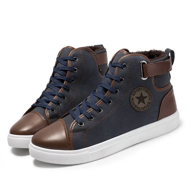 Ins Korean large size high top men's shoes casual board shoes Velcro flat bottomed male students Korean Trend Plush warmth
Ins Korean large size high top men's shoes casual board shoes Velcro flat bottomed male students Korean Trend Plush warmth